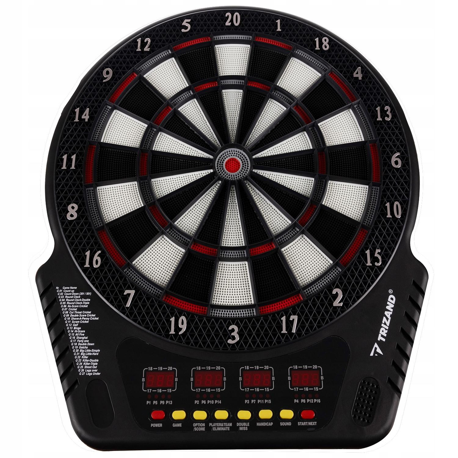 Tabellone elettronico per freccette con 27 giochi e accessori