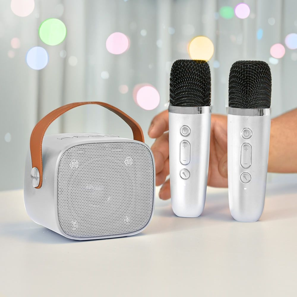 Set Karaoke portatile con microfoni wireless