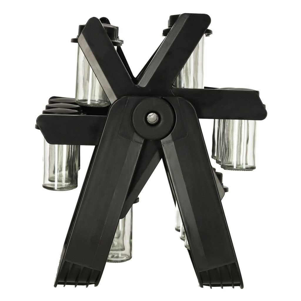 Rotating spice rack with container