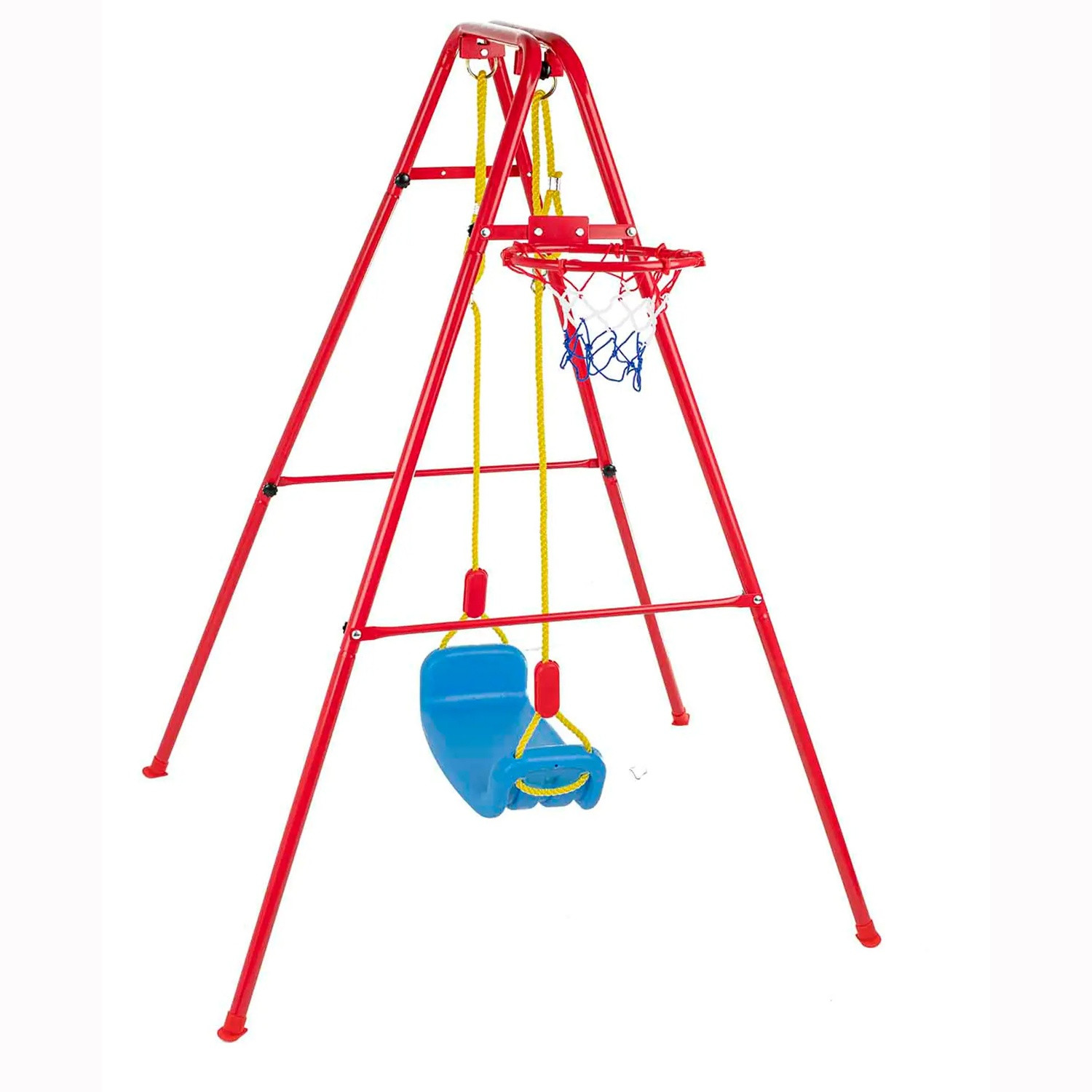 Baloiço com cesto de basquetebol