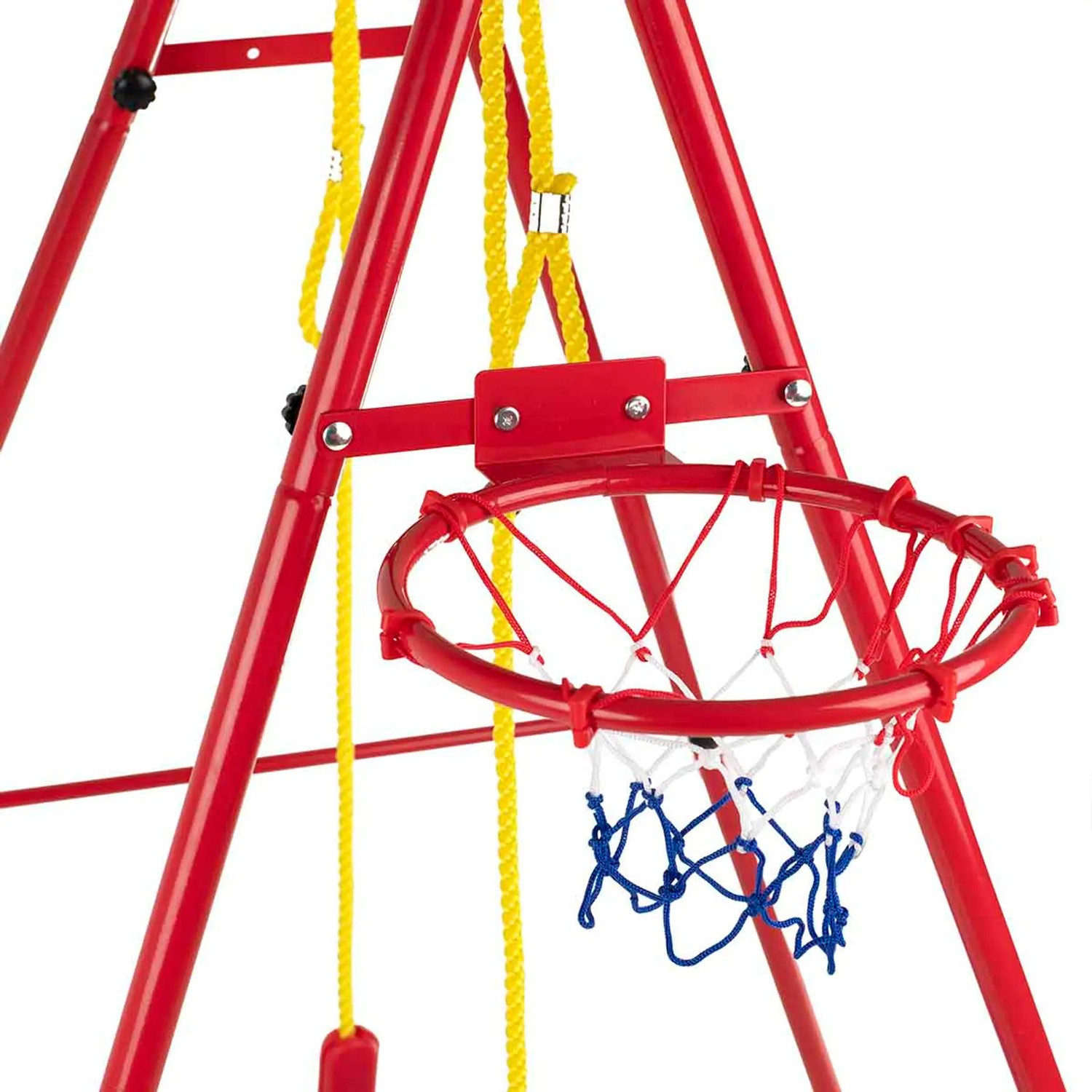 Baloiço com cesto de basquetebol