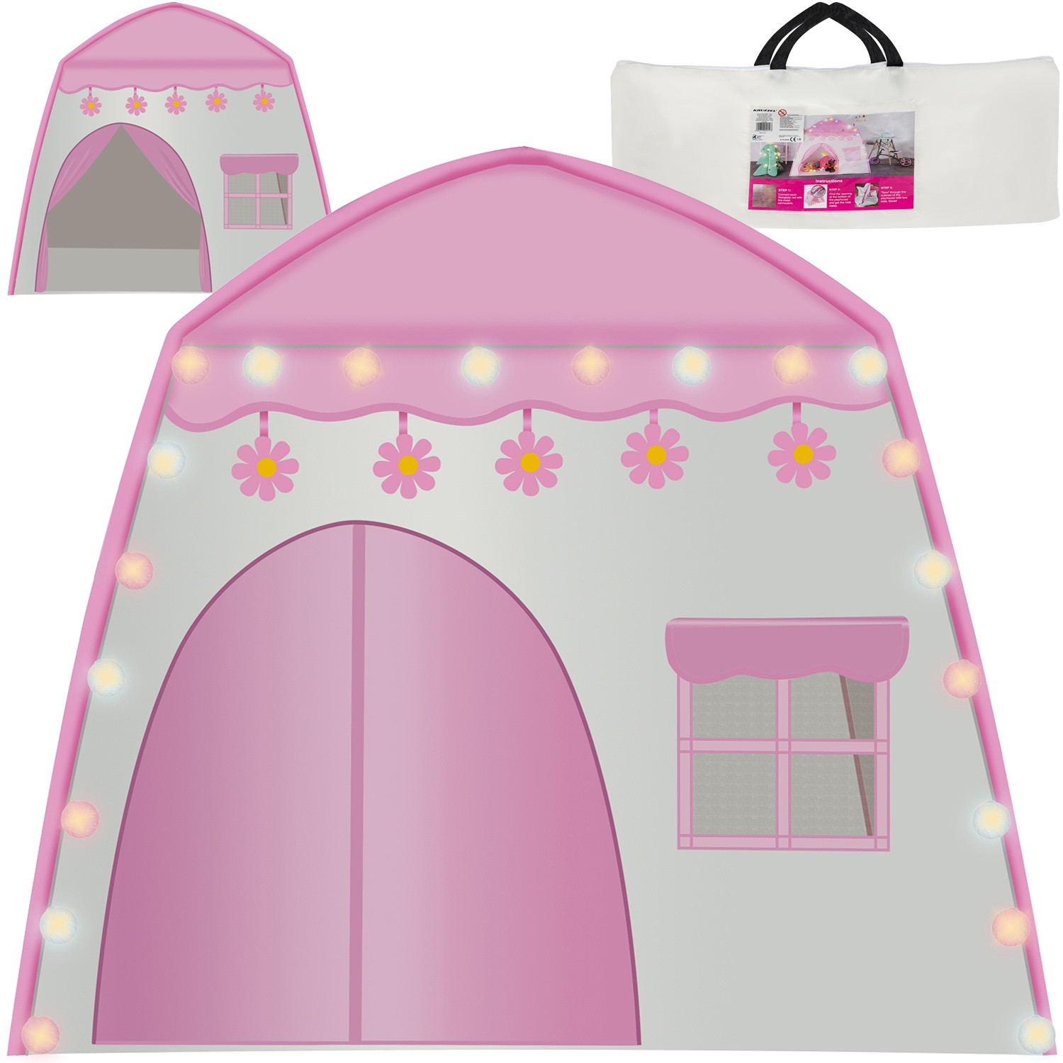 Tent for children with light string