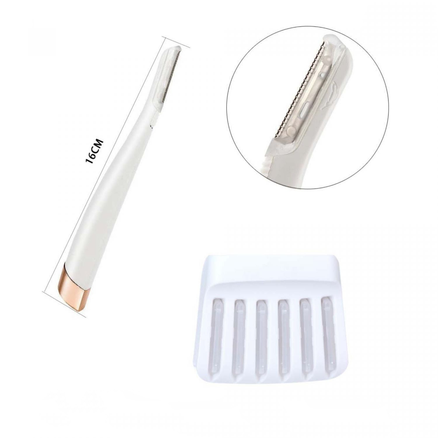 Facial epilator with LED light