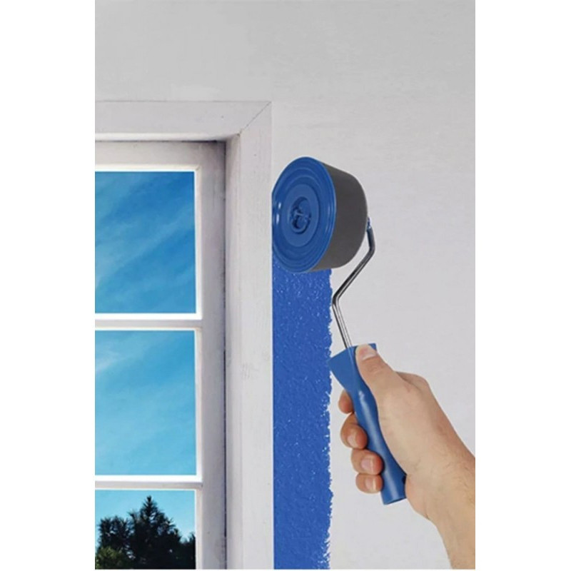 Painting set with non-drip roller