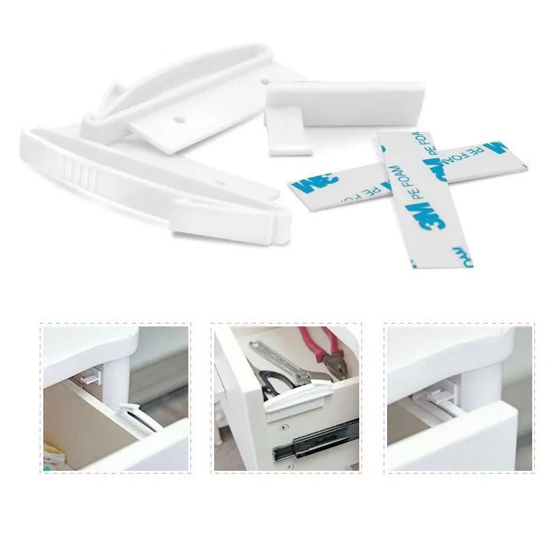 Lock for Lockers and Drawers - 4-pack