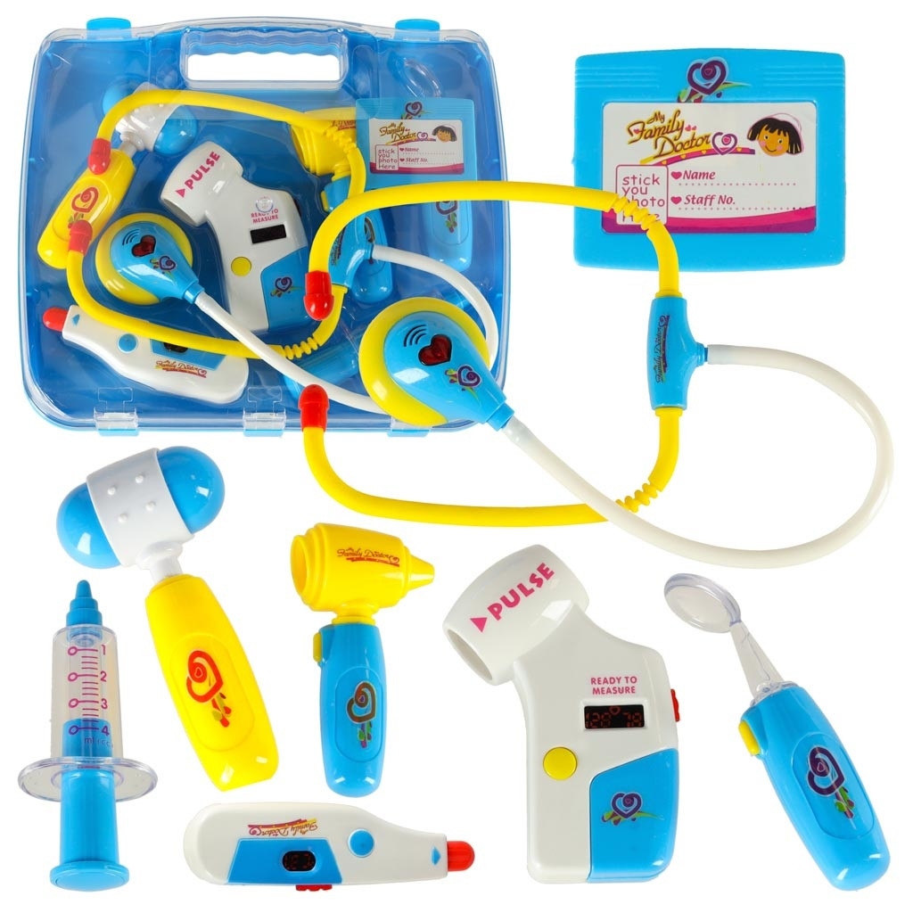 Mala do médico com luz e som - Azul