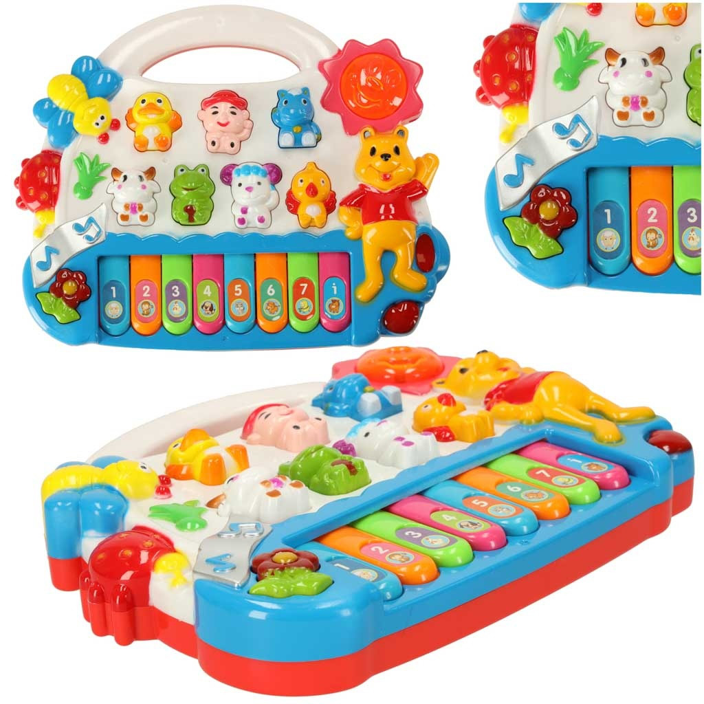 Piano para crianças com som e luz
