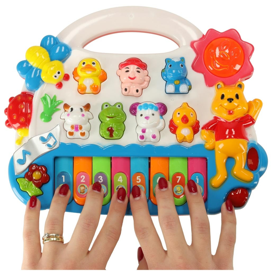 Piano para crianças com som e luz