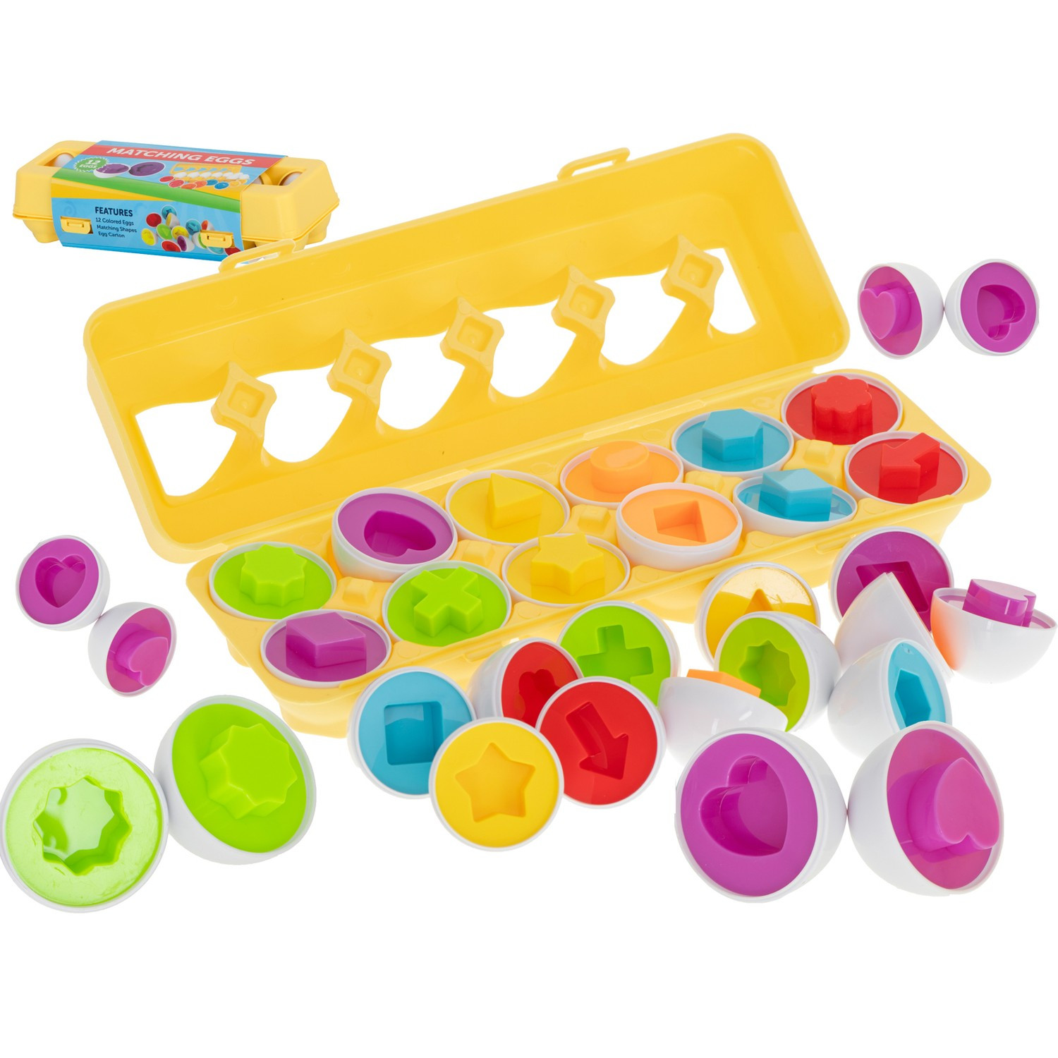 Puzzles mit eiförmigen Sortierteilen - 12 Stück