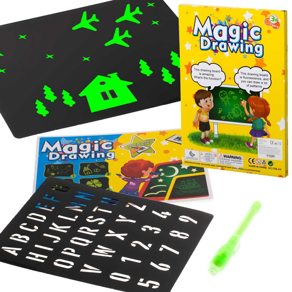 Drawing board with Light + UV Pen