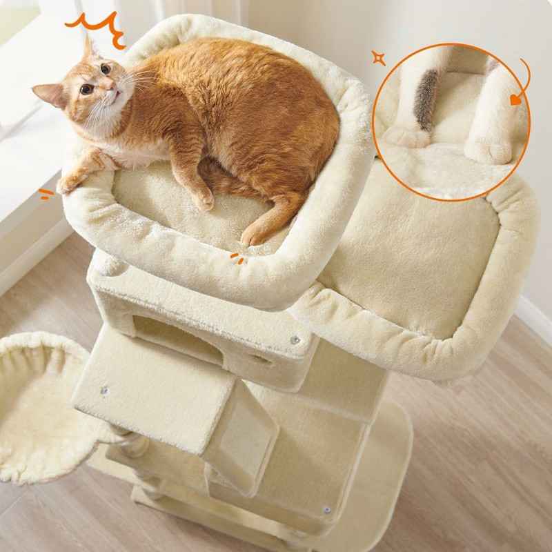Large Cat Tree with Scratching Post, Viewing Points & Hammock