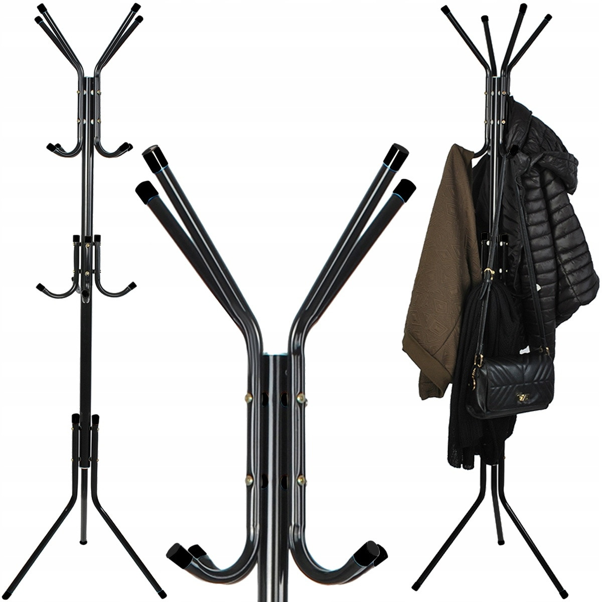 Percha de pie 170 cm - Negro