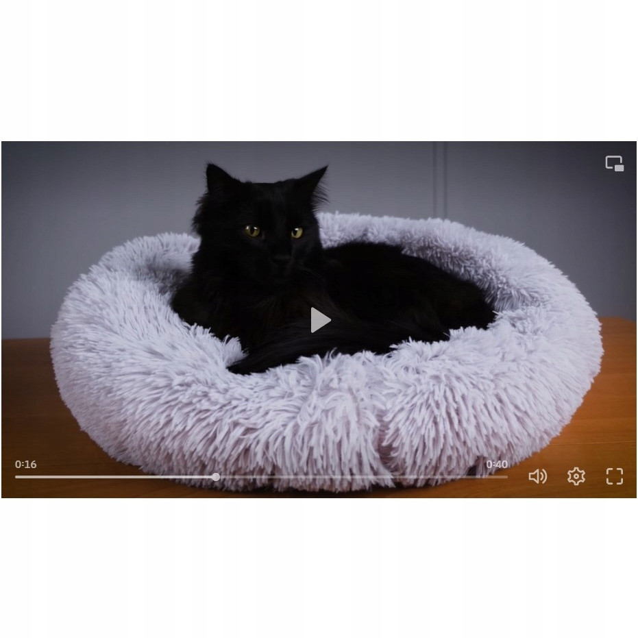 Fluffy dog bed gray