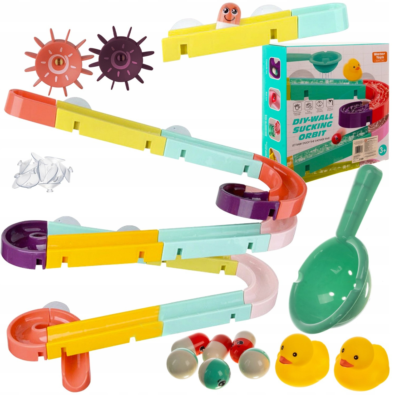Fun bath toy with slide
