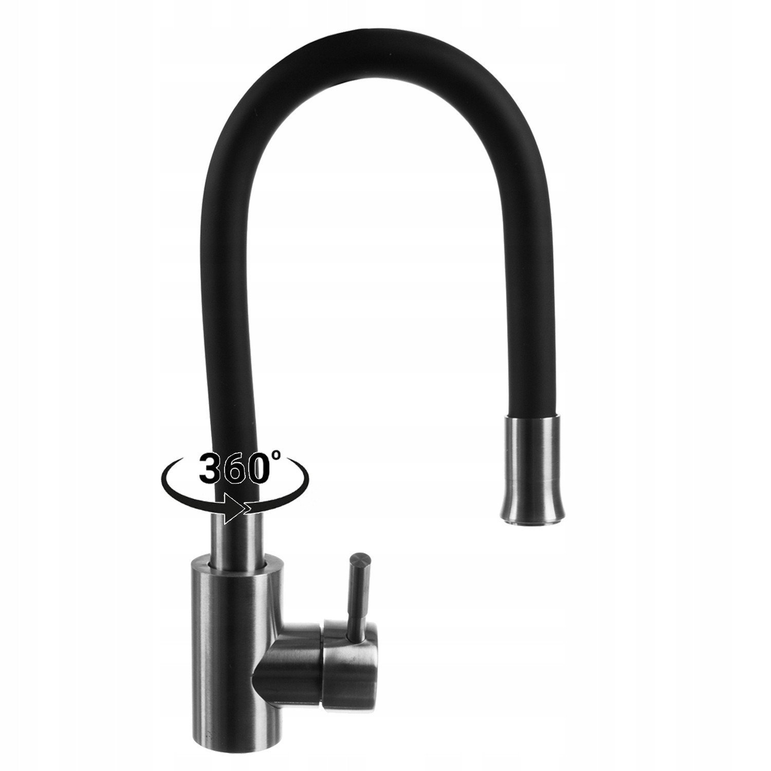 Flexible kitchen faucet with pull-out spout