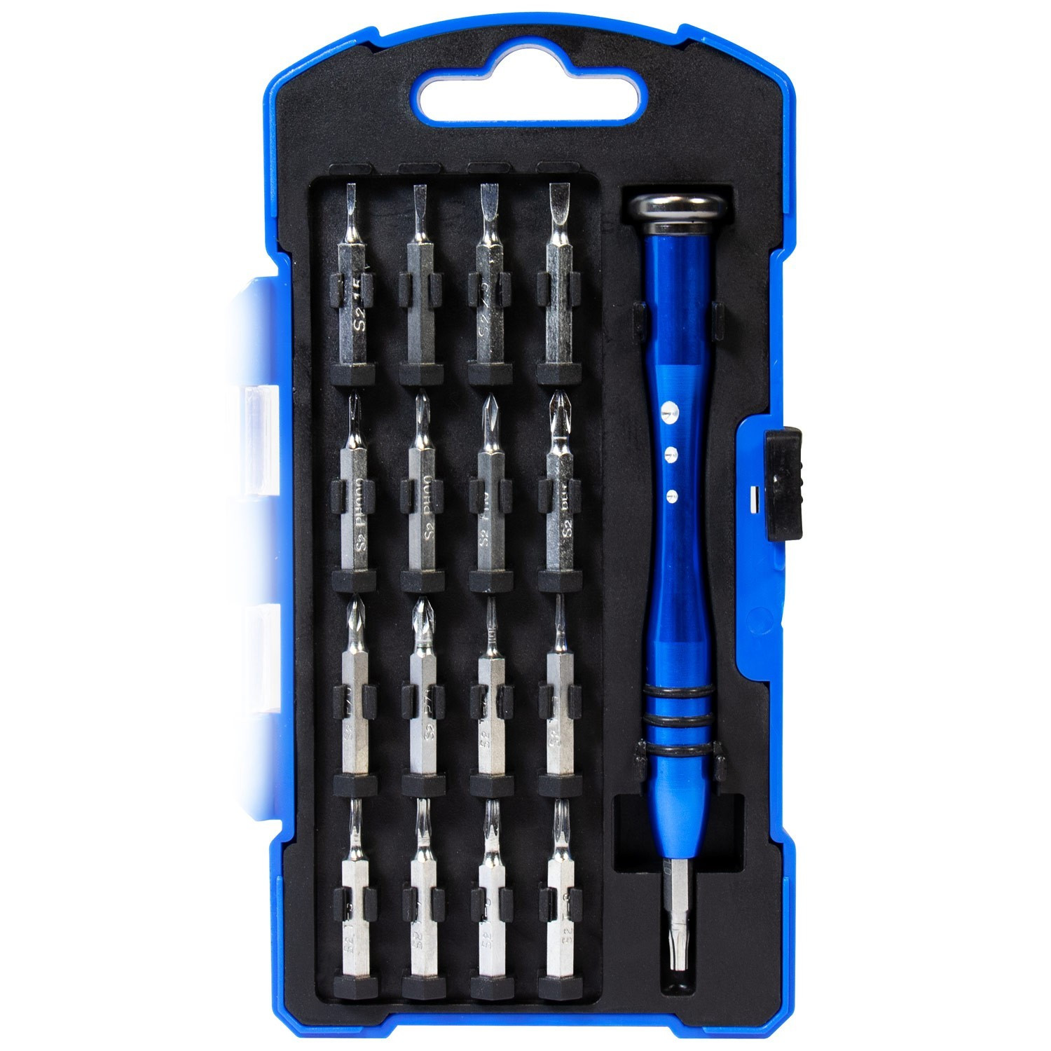 Das Schraubendreher-Set mit 18 Bits