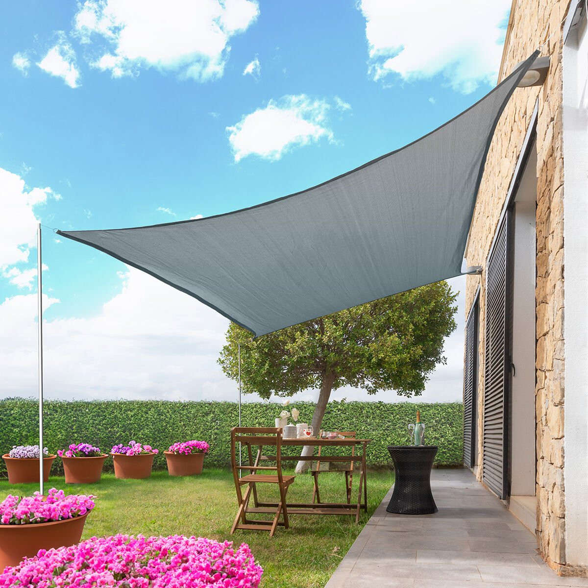 Vela Retangular Reshad InnovaGoods 3 x 4 m - Cinzento