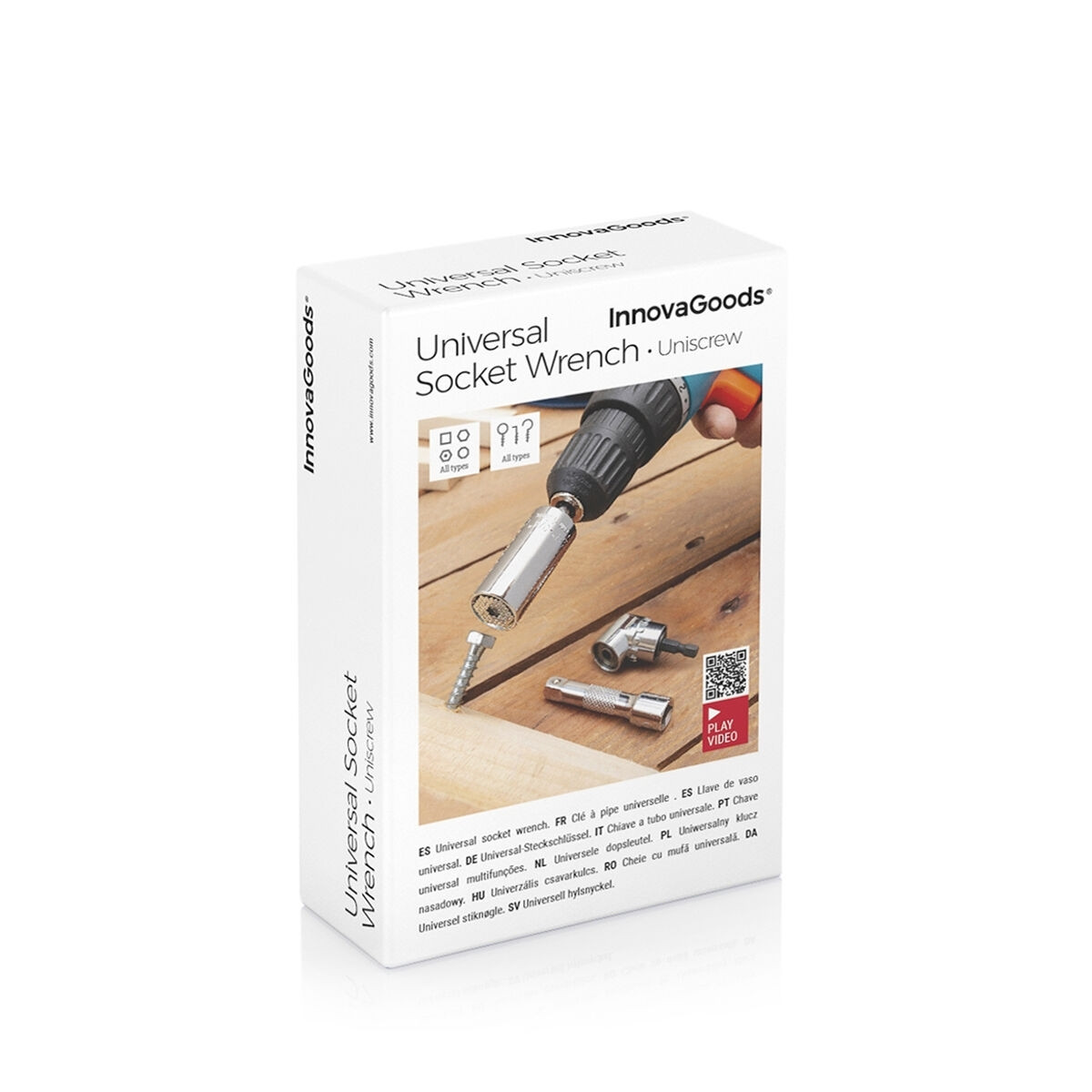Versatile universal socket wrench with accessories