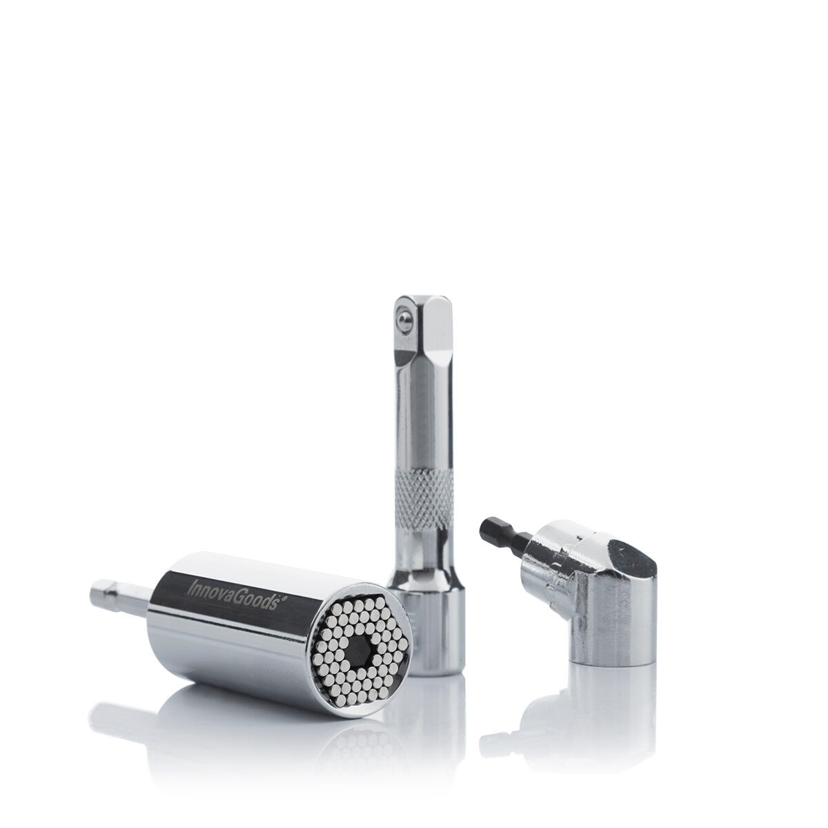 Versatile universal socket wrench with accessories