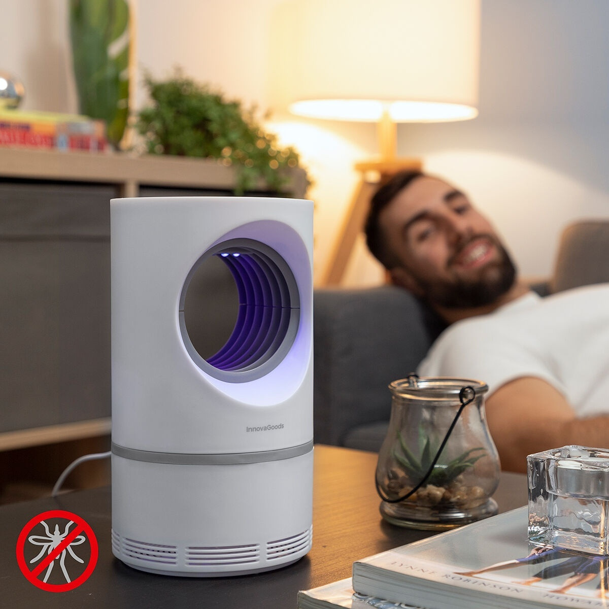 Lâmpada UV repelente de mosquitos com USB e forte poder de sucção