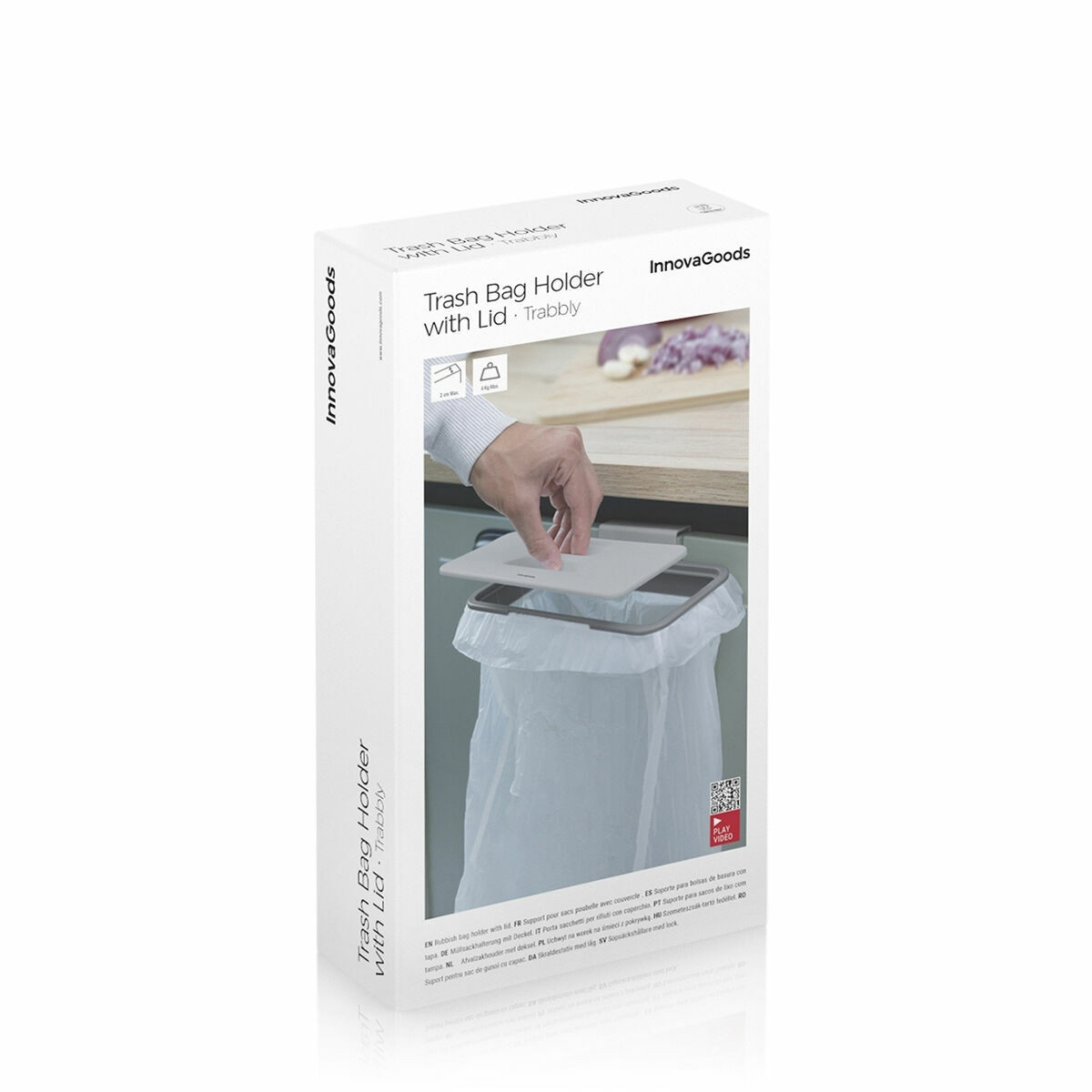 Space-saving Garbage Bag Holder with Lid