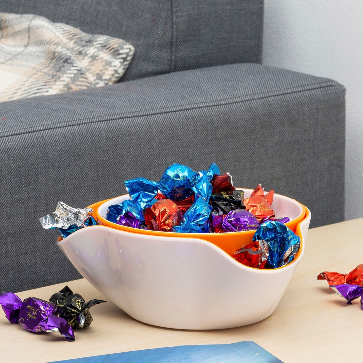 Stackable Snack bowls BPA-free, 2-pack