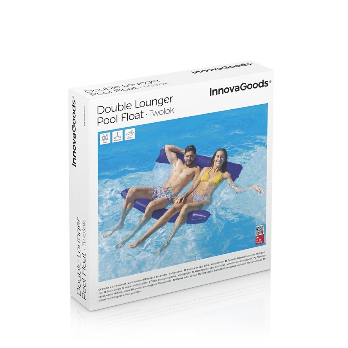 Ergonomic Double Hammock for Pool