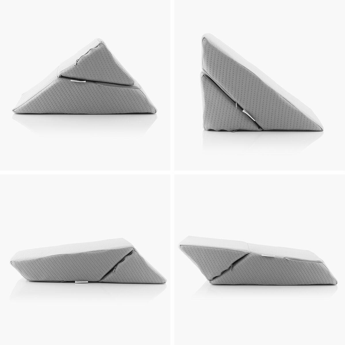 Ergonomic Triangular Double Wedge Pillow Memory Foam Grey
