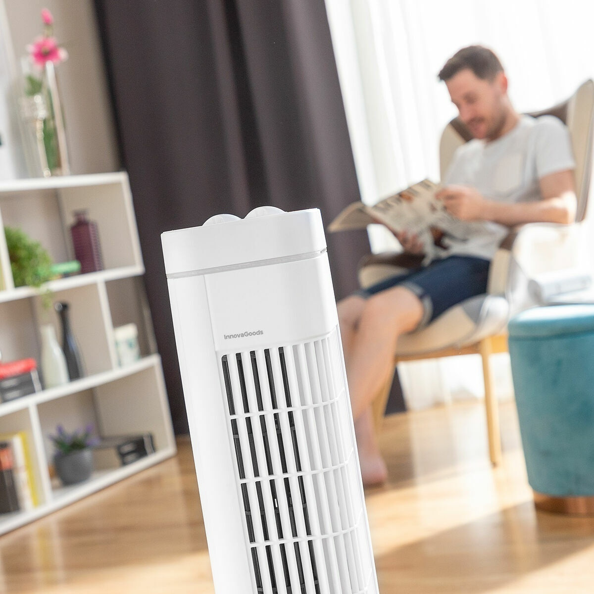 Quiet Tower Fan with Timer and Oscillation