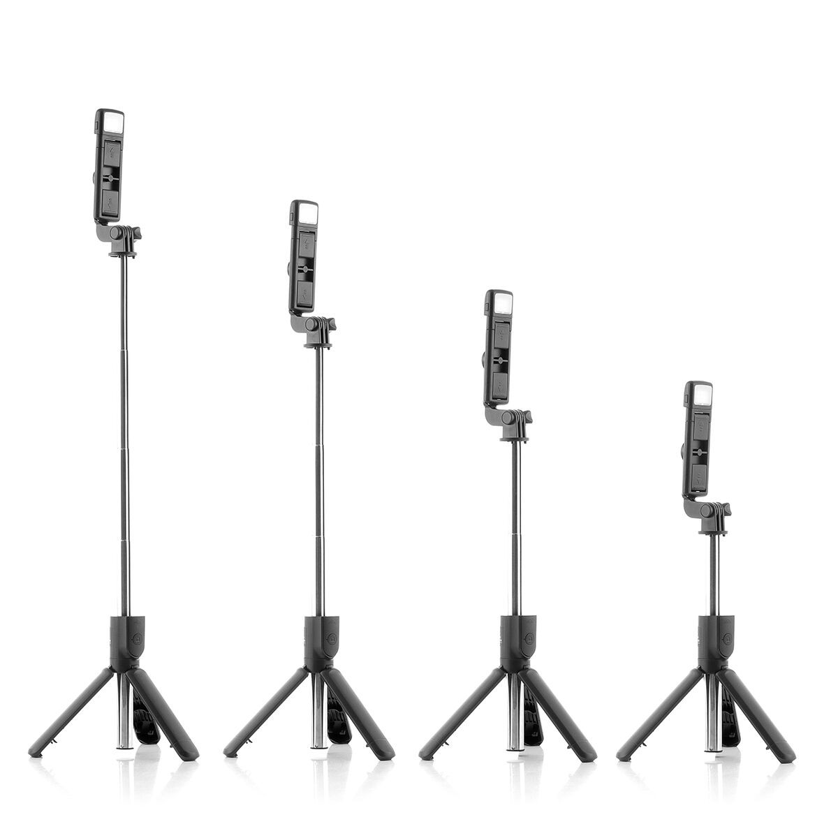 Support mobile extensible avec lumière LED et télécommande