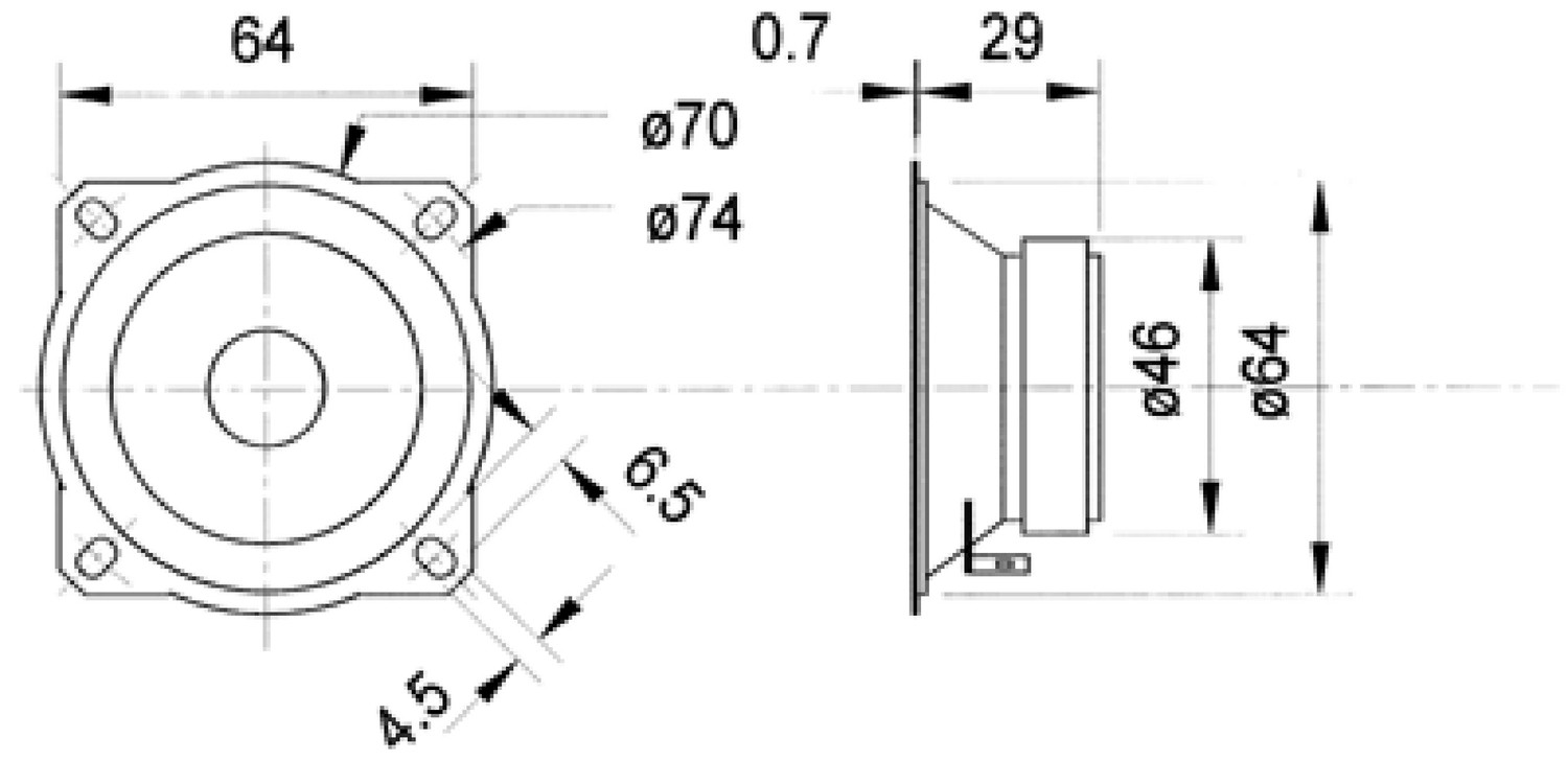 Tweeter Conus TW 70 - 8 Ohm 5 cm (2")