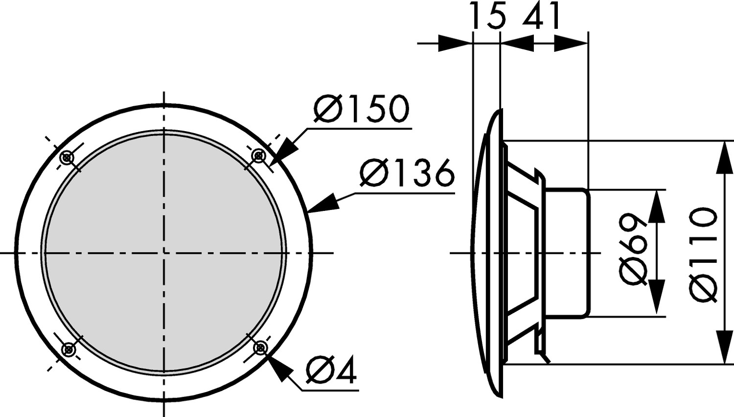 FR 13 WP - 4 Ohm (Preto) - Driver full-range de 13 cm (5") resisten...