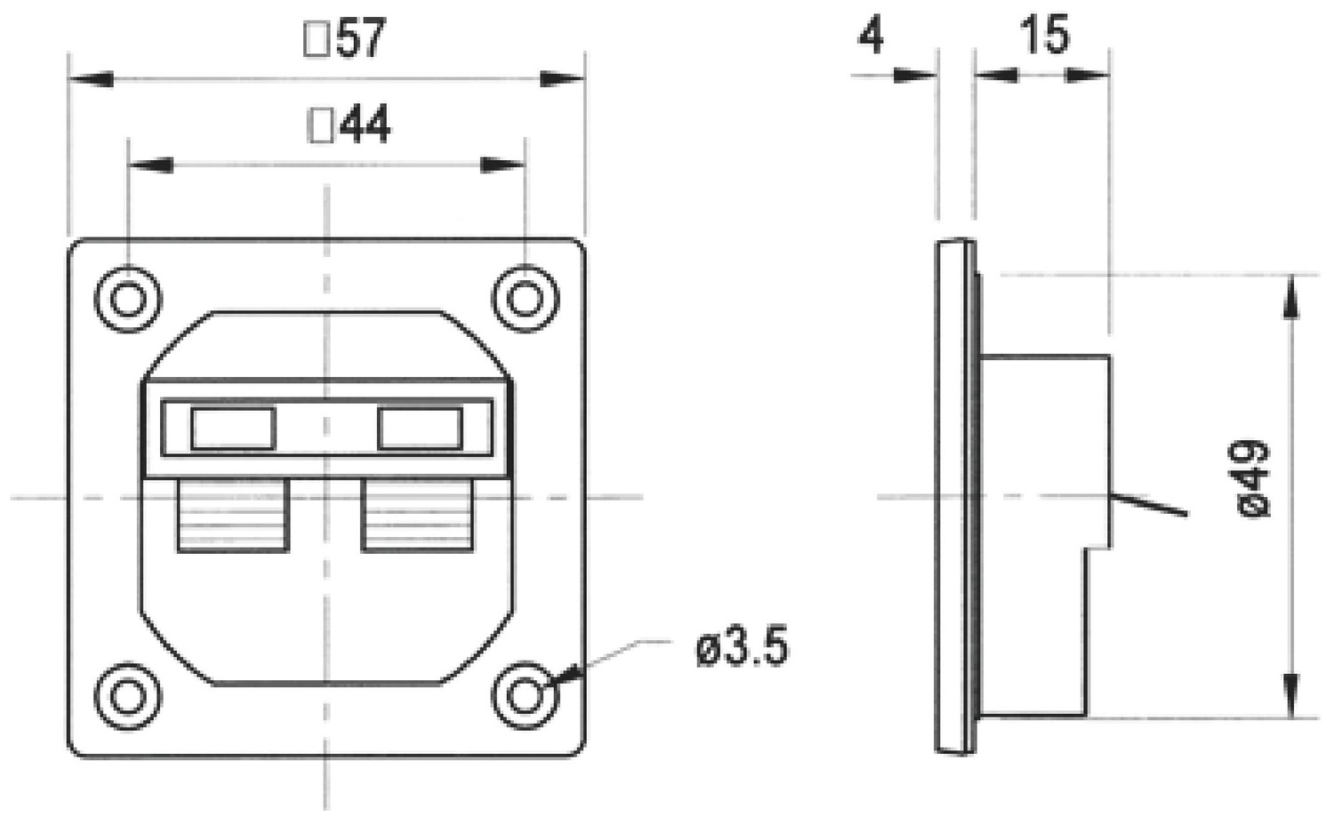 PT 57 NG - Luidsprekerterminal
