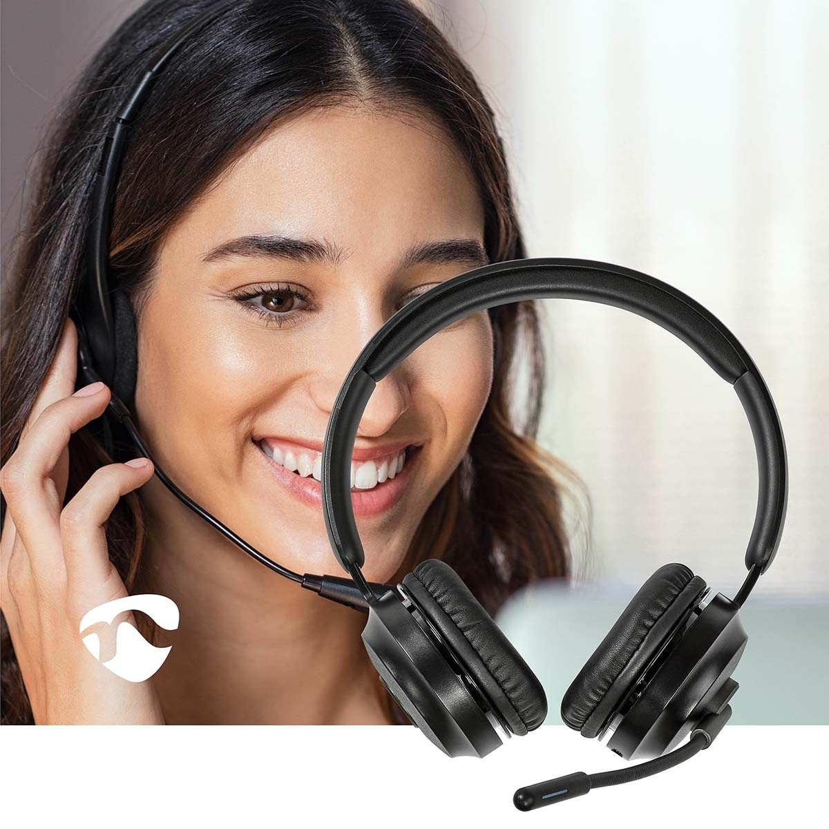 PC headset | On-Ear | Stereo | Bluetooth | Foldable Microphone | Black