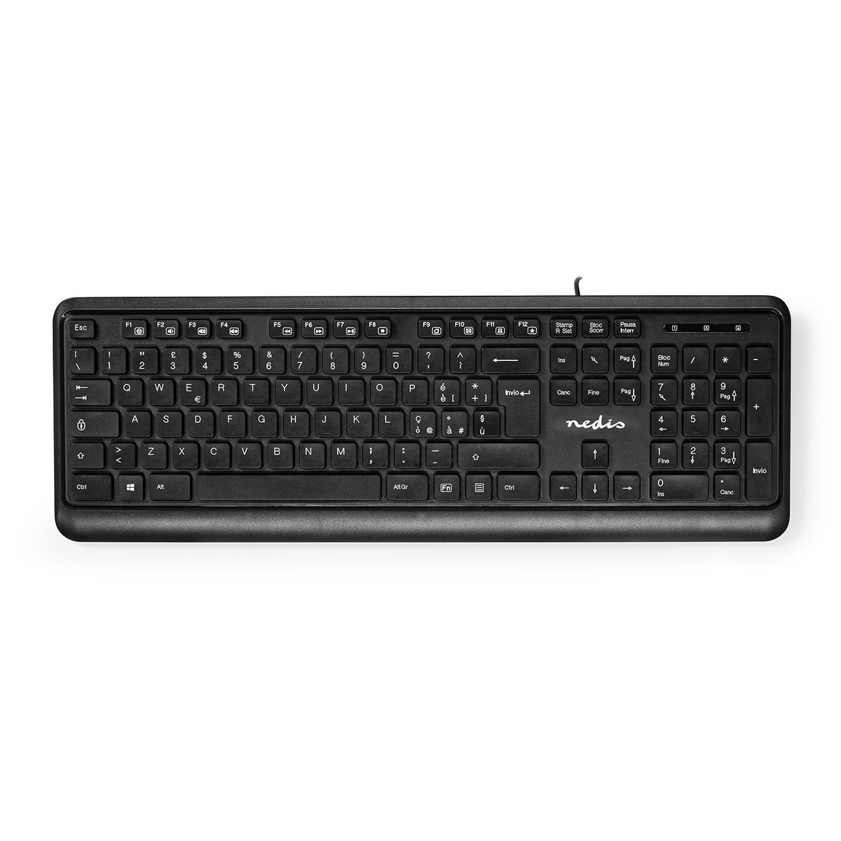 Wired Keyboard | USB-A | Multimedia | QWERTY | IT Layout | Numeric ...