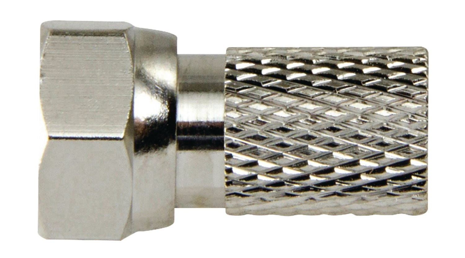 F-Stecker 2,5 mm männlich Silber/Silber