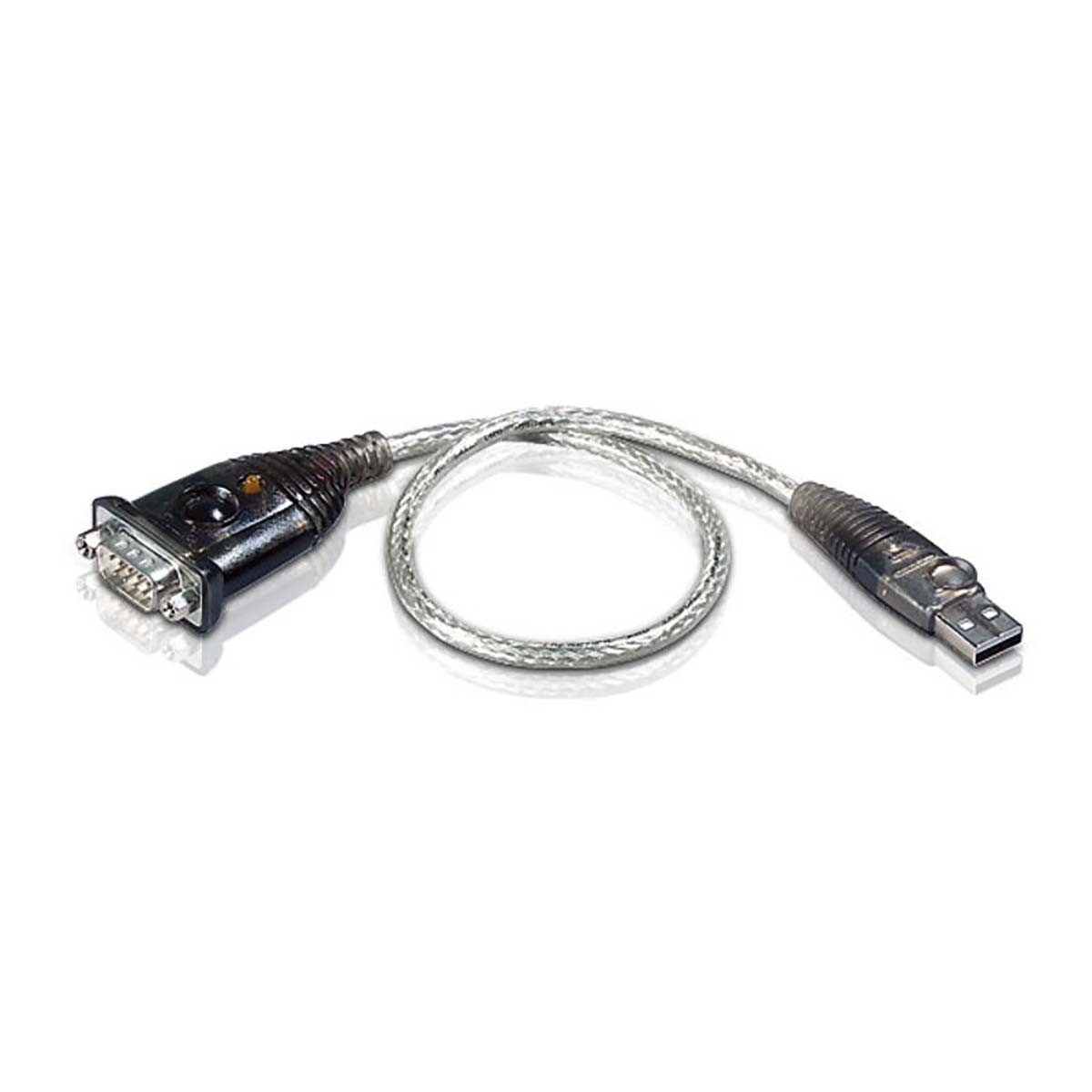 Cable USB 2.0 USB A macho - DB9 macho 0,35 m Gris