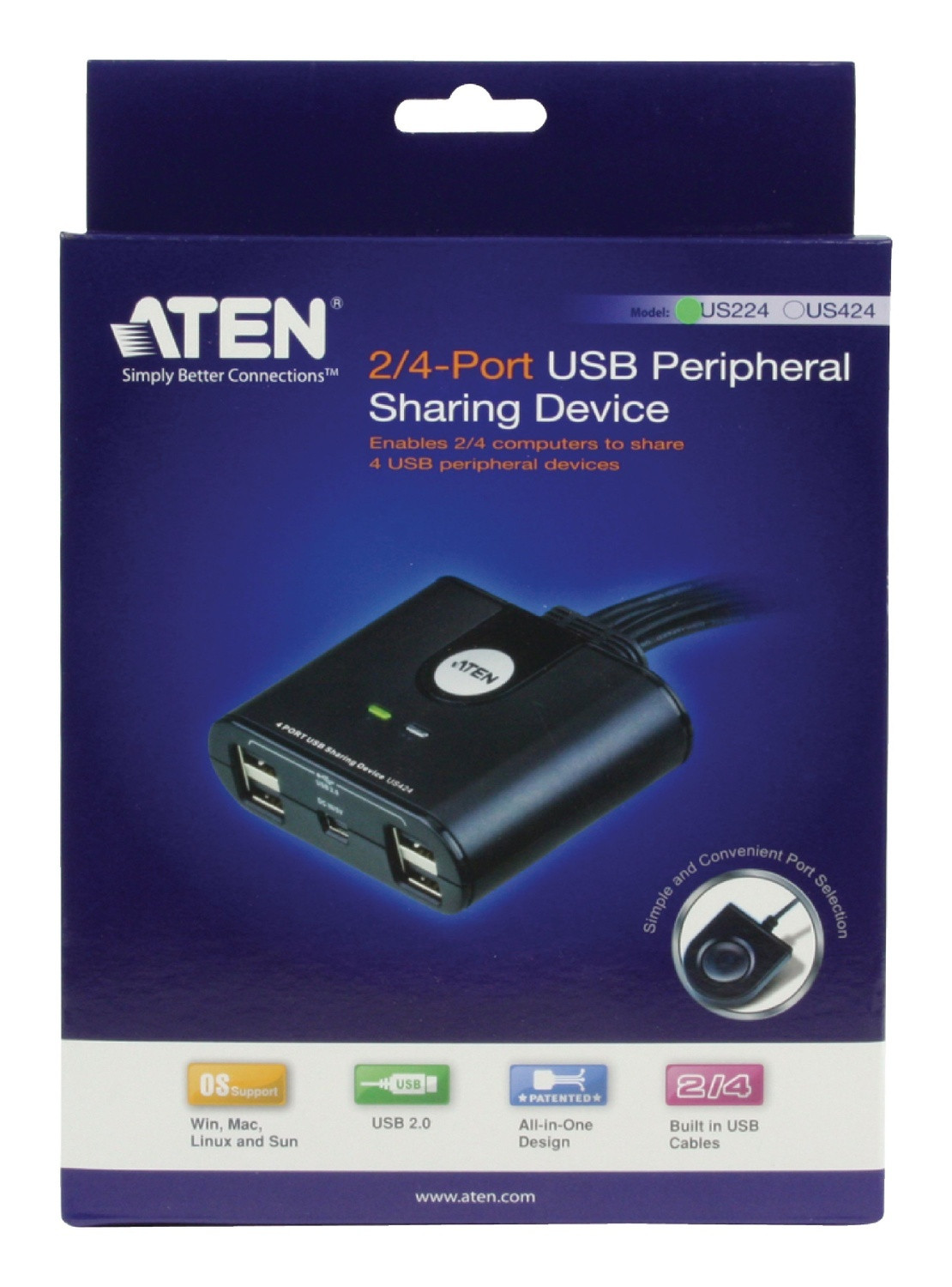 2-Port USB-Switch Schwarz