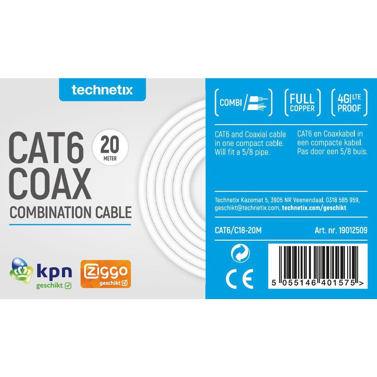 CAT6 UTP Network Cable None - None 20m White