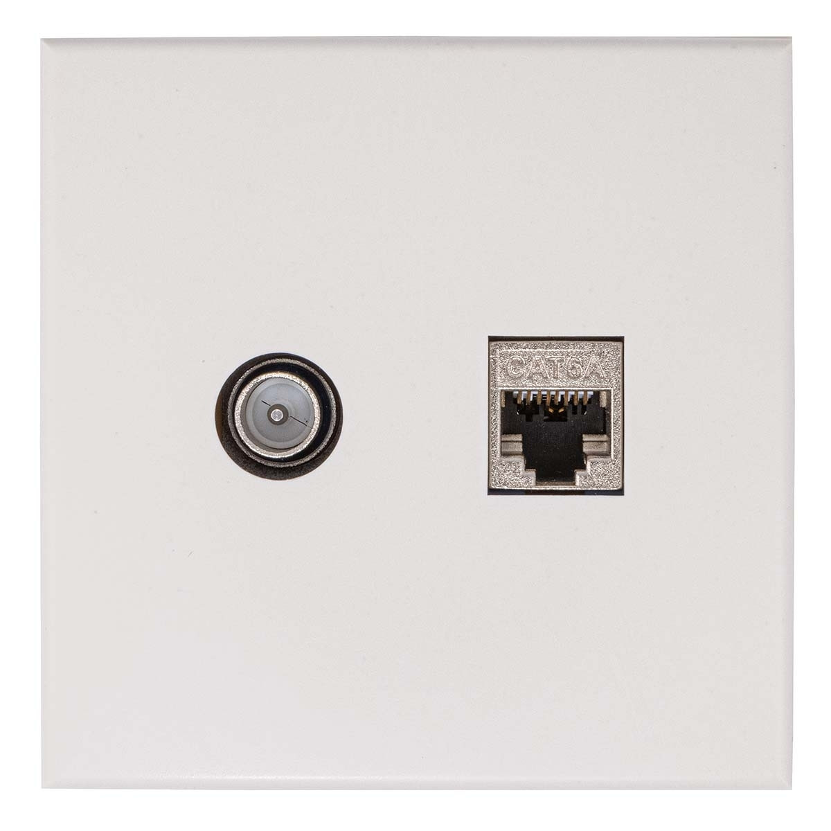 AP2000 CD83 Abdeckplatte 83x83 Koax und Daten EDC2000