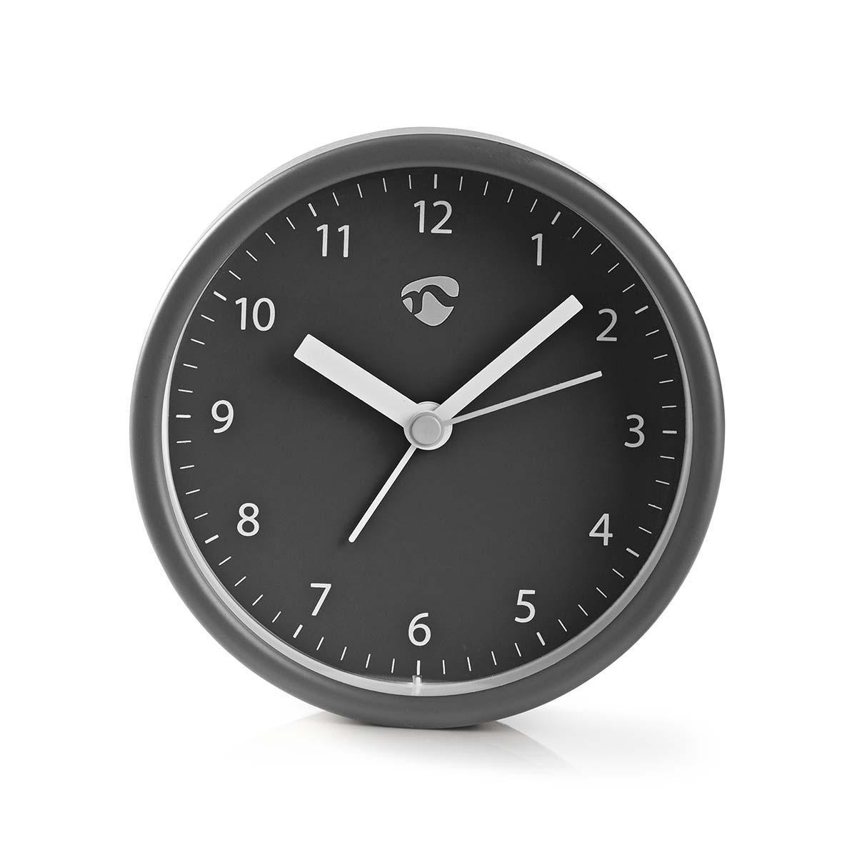 Analog Desk Alarm Clock | Snooze function | Gray
