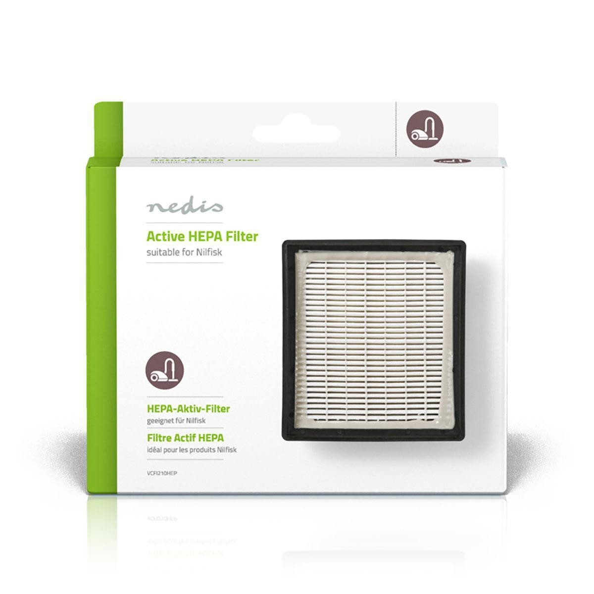 Replacement Active HEPA filter | Compensation for: Nilfisk | Black ...