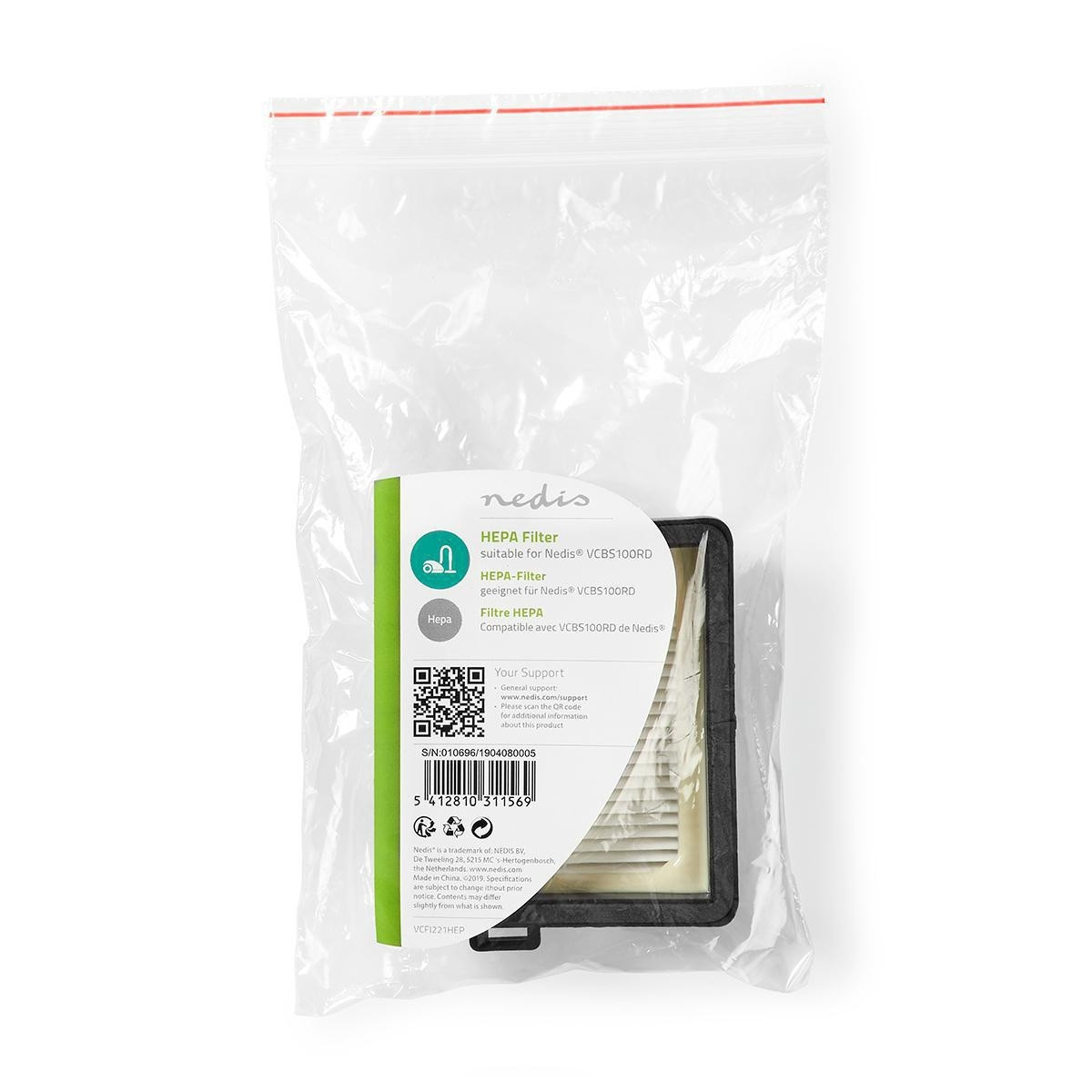 Replacement Active HEPA filter | Compensation for: Nedis | Black / ...