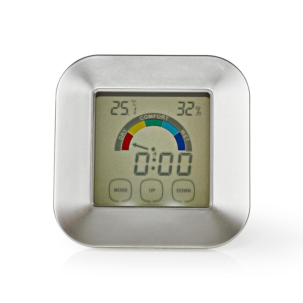 Thermometer | Silver / White | Plastic | Digital screen