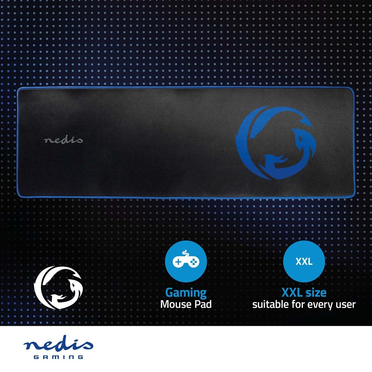 Gaming mouse pad | Rubber / Microfiber | Black