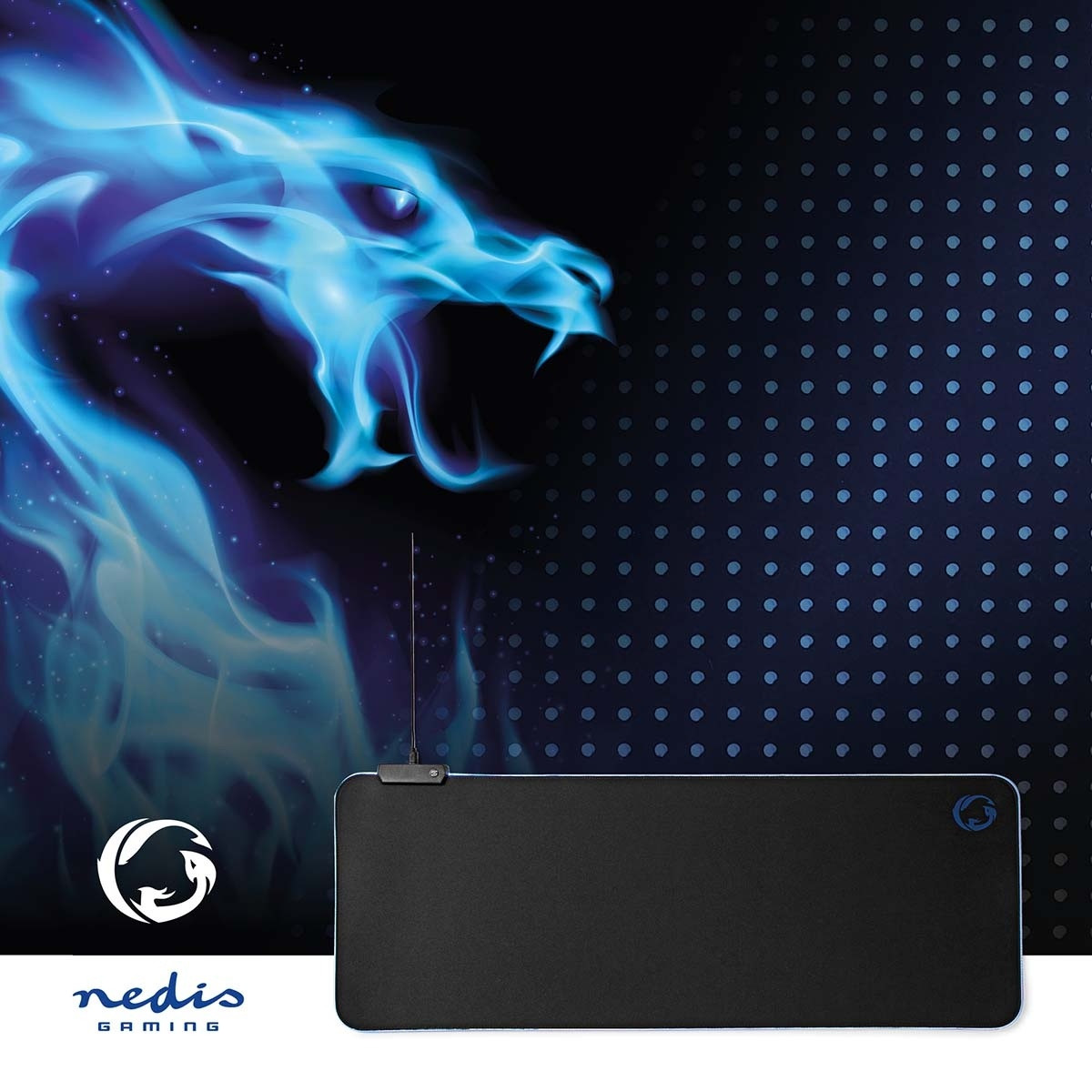 Mousepad da gioco | Gomma / Microfibra | Nero