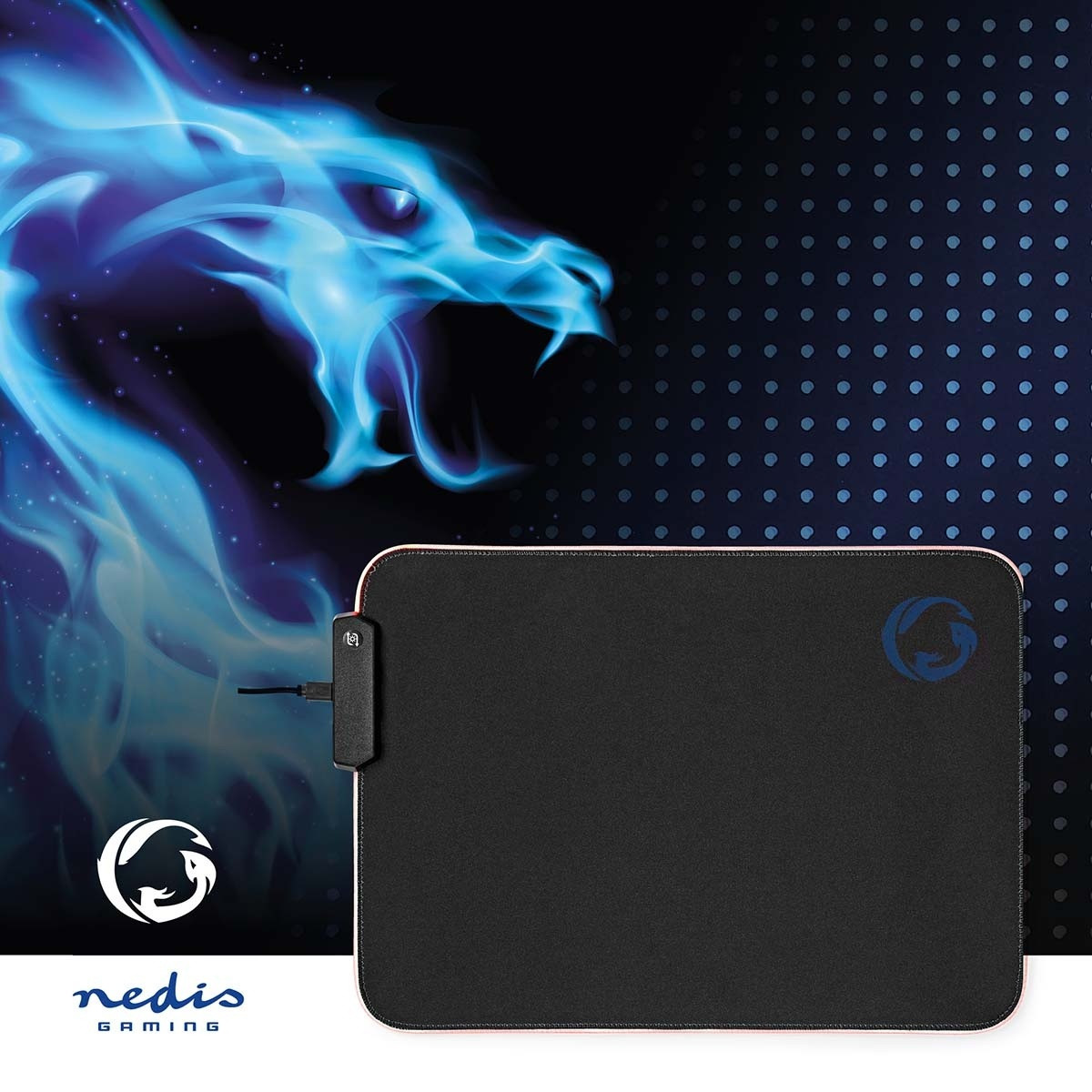 Mousepad da gioco | Gomma / Microfibra | Nero