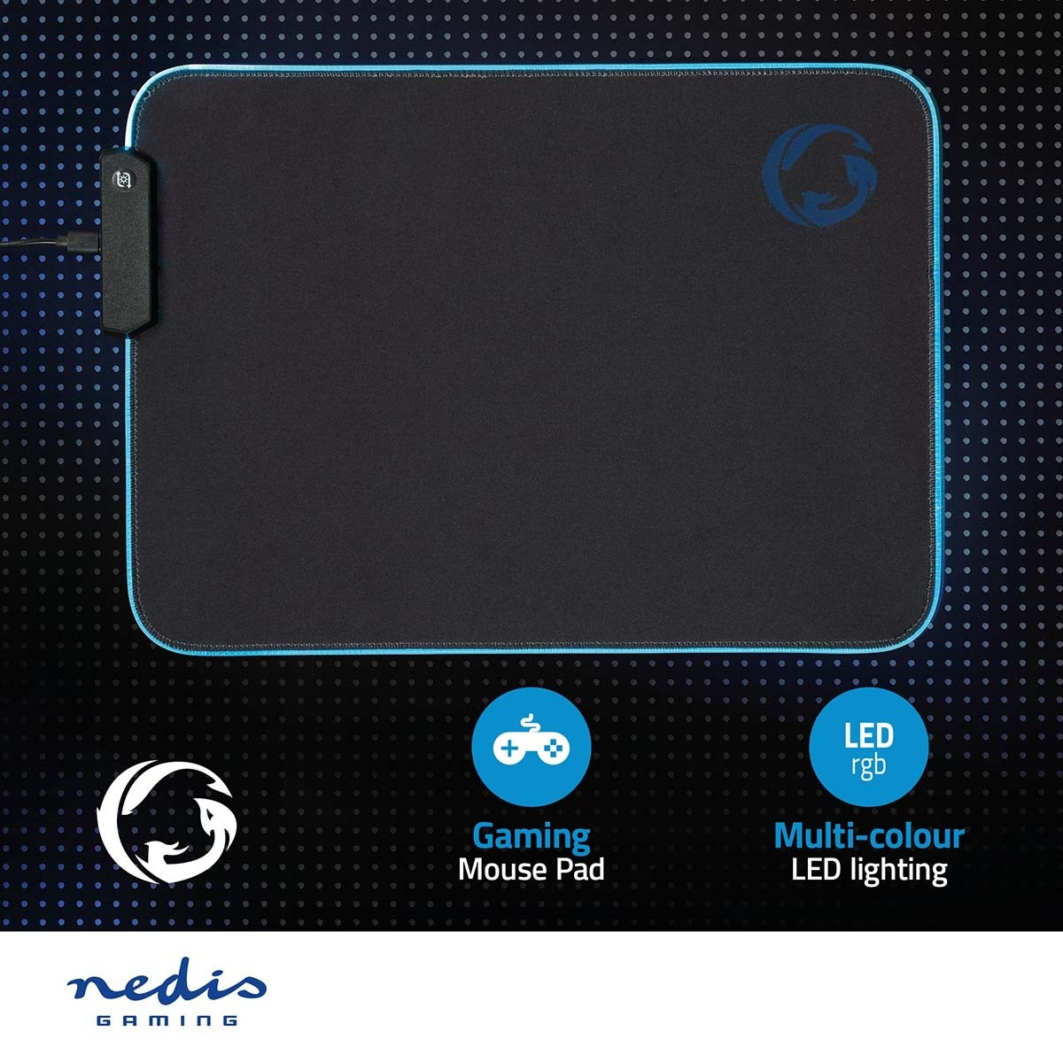 Gaming mouse pad | Rubber / Microfiber | Black
