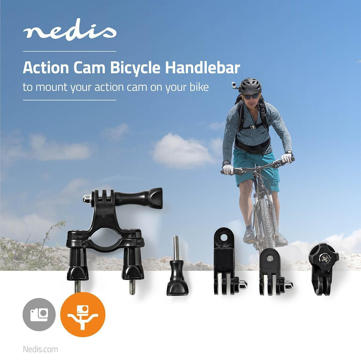 Action Camera Mount | Bicycle handle | Black