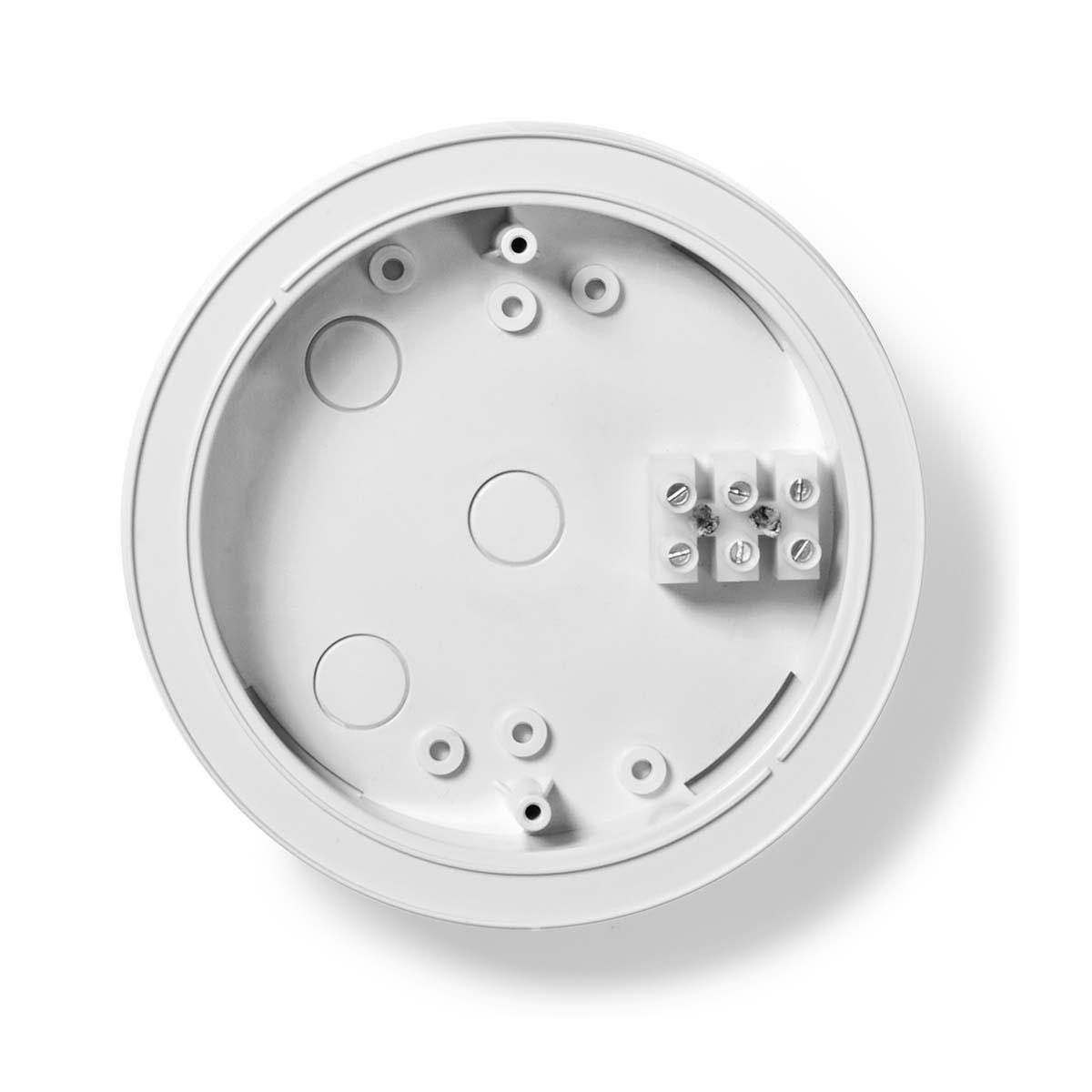 Detectormontage | Diameter: 128 mm | Schroef en plug | Wit
